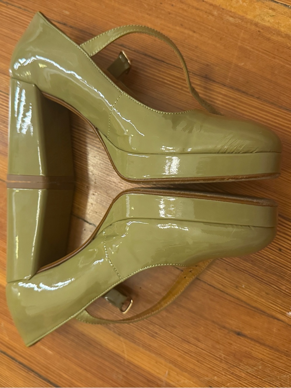 Sézane Georgia Mary Janes in Pistachio Size 38/US 7 - Picture 6 of 8